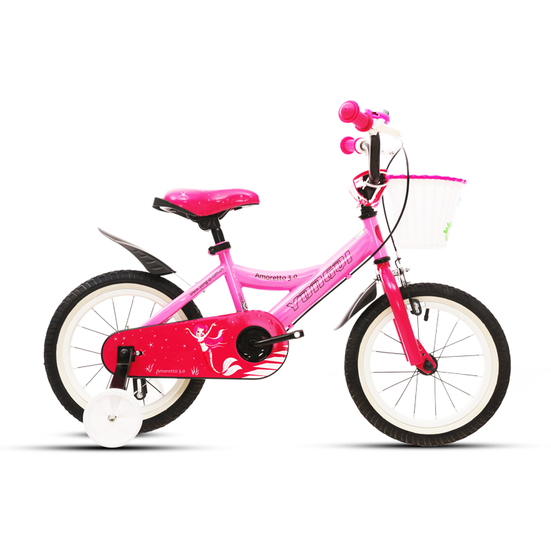 儿童自行车 14 寸可爱公主童车 童车小爱3.0 ( 粉 ) 单速 高碳钢车架