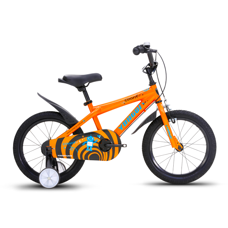 儿童自行车 男女款小孩童车 酷飞16 寸 ( 橘色 ) 单速 高碳钢车架