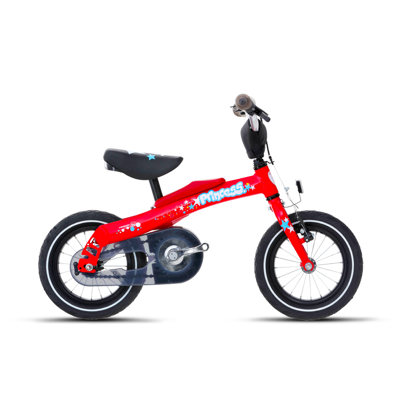 儿童自行车 男女款小孩童车 睿骑12 寸 ( 红色 ) 单速 高碳钢车架