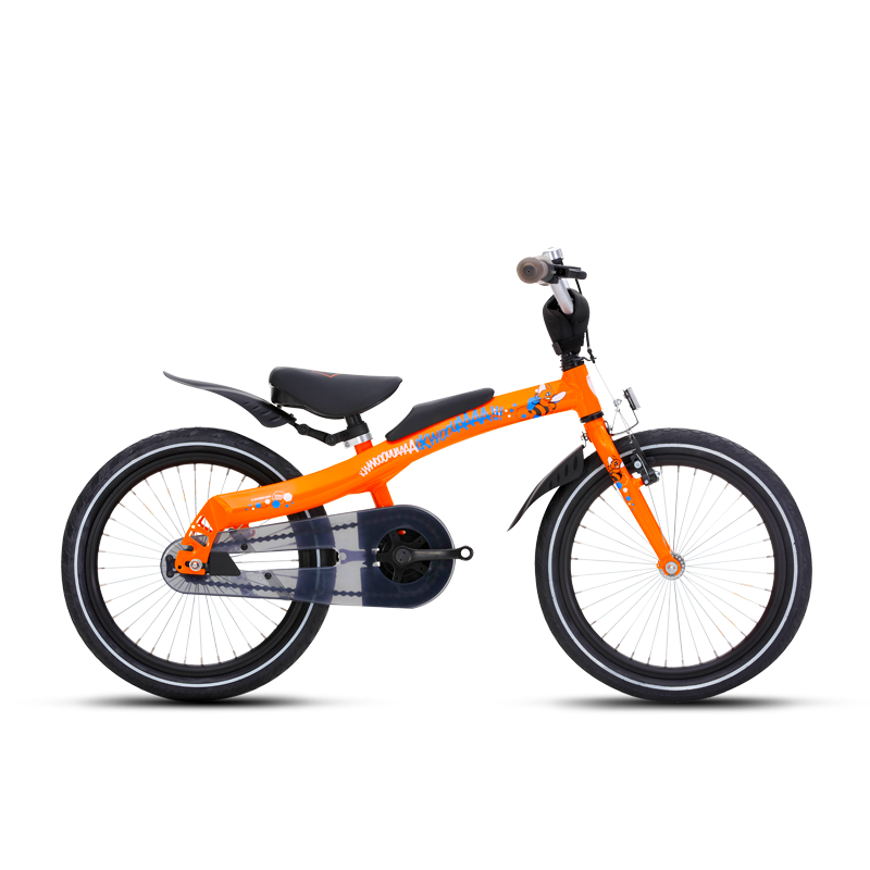 儿童自行车 男女款小孩童车 睿骑18 寸 ( 橘 ) 单速 高碳钢车架